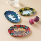 8MW Matsuo Miyuki Glass Oval Plate - Stripe