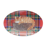 8MW Matsuo Miyuki Glass Oval Plate - Stripe