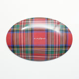 8MW Matsuo Miyuki Glass Oval Plate - Stripe