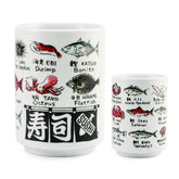 Ippinsha Yamato Sushi Teacup - Fish Pattern