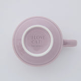 Bisque I LOVE CAT! Mug - Pink