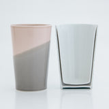 Bisque KEEPOT Double-layered Porcelain Tumbler - Pink x Grey