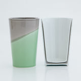 Bisque KEEPOT Double-layered Porcelain Tumbler - Grey x Sage