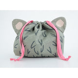 Bisque Momonga Lunch Drawstring Bag - Hedgehog