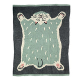 Bisque Momonga Knitted Blanket - Cat