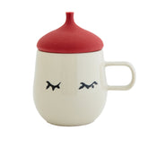 Bisque ALL MEMBERS Mug with Lid - Red