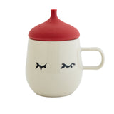 Bisque ALL MEMBERS Mug with Lid - Red