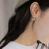 Ayatorie Little Bear and Flower Earrings