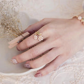 Ayatorie Flower and Berry Twig Ring