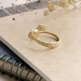 Ayatorie Gold Tone Cutlery Ring
