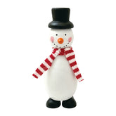 Decole Christmas Wood Mascot - Snowman - Diameter 5 cm x H12 cm