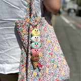 Gladee Five Scoops Ice Cream Corn Keychain