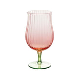Decole Flower Glass Goblet Cup - Pink
