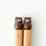 Ippinsha Plumpy & Fluffy Chopsticks - Bear