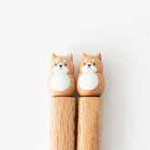Ippinsha Plumpy & Fluffy Chopsticks - Shiba Inu
