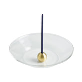 Kousaido Brass Incense Holder with Glass Plate - Ball