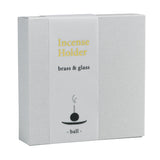 Kousaido Brass Incense Holder with Glass Plate - Ball