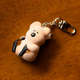 Dinotaeng Quokka & Marsh Flocking Keychain