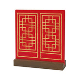 Decole Concombre Figurine - Background Props - Red Folding Screen