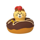 Decole Concombre Figurine - Donut Shop - Chocolate Donut Pop-out Cat