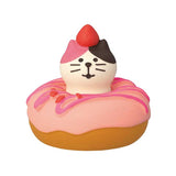 Decole Concombre Figurine - Donut Shop - Strawberry Donut Pop-out Cat