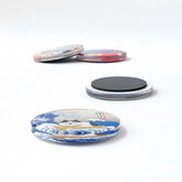 Decole Traveling cat Ukiyo-e Acrylic Magnet - Wooden Barrel and Fuji