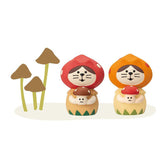 Decole Concombre Figurine - Mushroom Forest - Cat Hood Mushroom Red