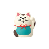 Decole Concombre Mamefuku Mascot -Small - Lucky Cat Tabby White