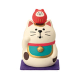 Decole Concombre Mamefuku Mascot - Tabby Cat White