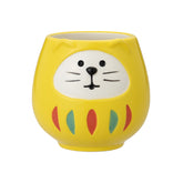Decole Daruma Mug - Lucky Cat - Yellow