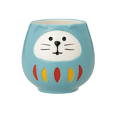 Decole Daruma Mug - Lucky Cat - Light Blue