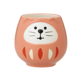 Decole Daruma Mug - Lucky Cat - Light Pink