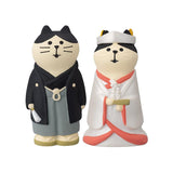 Decole Concombre Figurine - Wedding - Kimono Cat Pair Set
