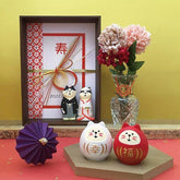 Decole Concombre Figurine - Wedding - Happy Sweet Cat Daruma Set