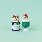 Decole Concombre Figurine - Backyard Garden Cafe - Waitress Cat Cream Soda