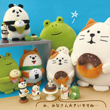 Decole Concombre Puffy Mascot - Cat & Donut - Small