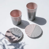 Bisque KEEPOT Double-layered Porcelain Cup - Pink x Grey
