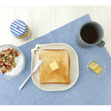 Decole Karifuwa Cat Toast Plate - Ivory White