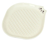 Decole Karifuwa Cat Toast Plate - Ivory White