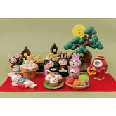 Decole Concombre Figurine - Moon Viewing Party - Black Hooded Rabbit