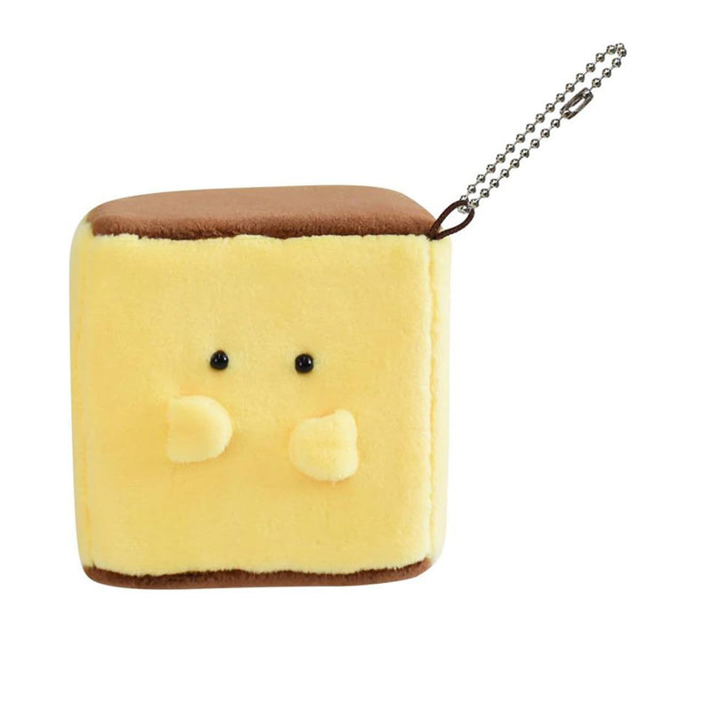 Ippinsha Mochi Wagashi-san Plush Keychain - Castella