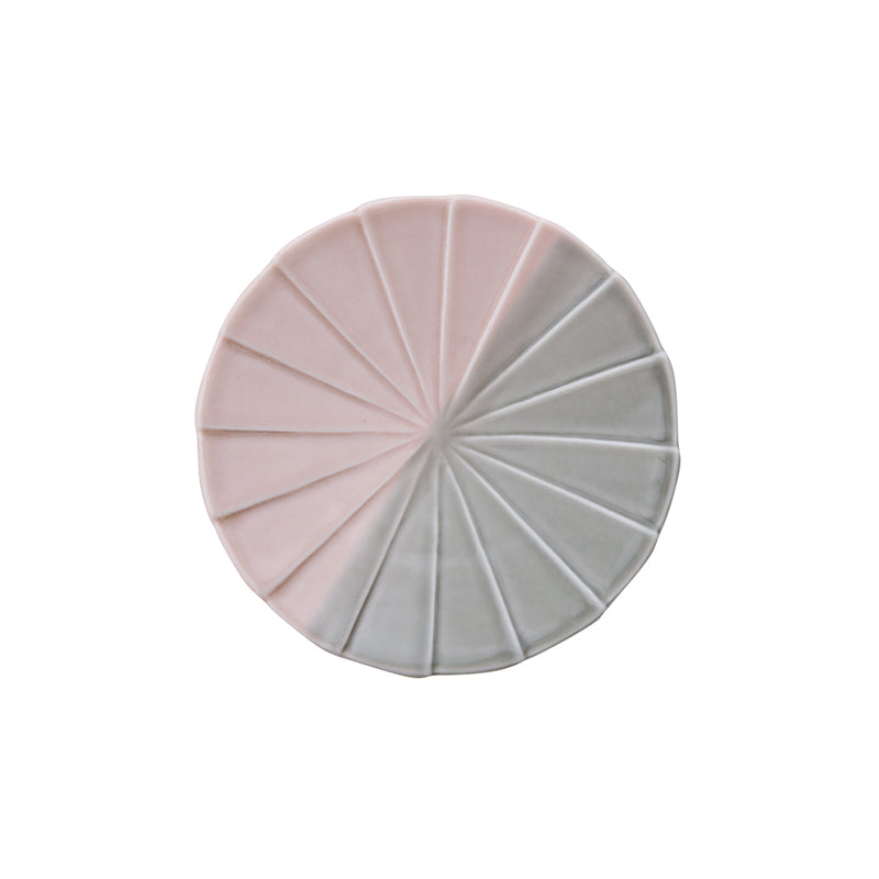 Bisque KEEPOT Double-layered Porcelain Small Plate - Pink x Grey