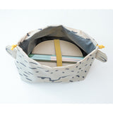 Bisque Momonga Lunch Drawstring Bag - Calico Cat