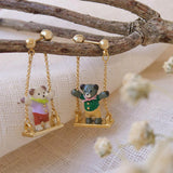 Ayatorie Little Bear Swing Earrings