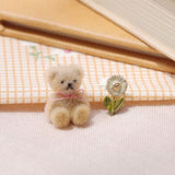 Ayatorie Little Bear and Flower Earrings