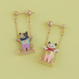 Ayatorie Cat Swing Earrings