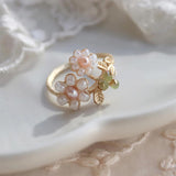 Ayatorie Flower and Berry Twig Ring