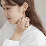 Ayatorie Croissant and Coffee Adjustable Ring