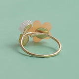 Ayatorie Vibrant Flower Cuff Ring Orange