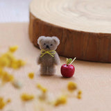 Ayatorie Little Bear and Apple Earrings